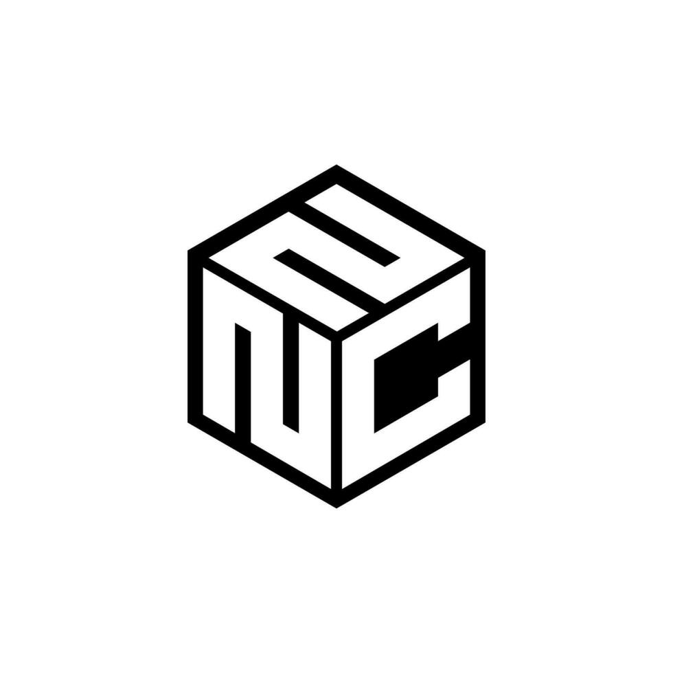NCN letter logo design in illustration. Vector logo, calligraphy designs for logo, Poster, Invitation, etc.