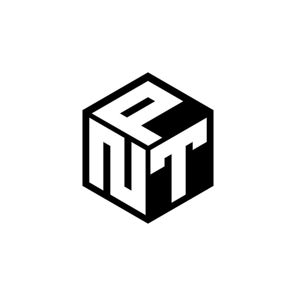 NTP letter logo design in illustration. Vector logo, calligraphy designs for logo, Poster, Invitation, etc.