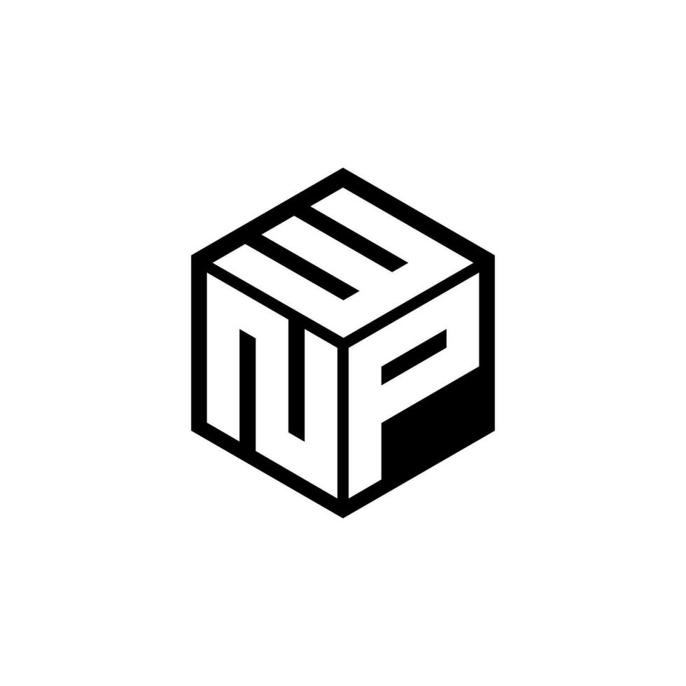 NPW letter logo design in illustration. Vector logo, calligraphy designs for logo, Poster, Invitation, etc.