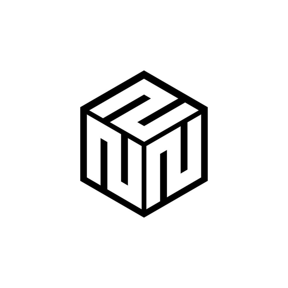 NNZ letter logo design in illustration. Vector logo, calligraphy designs for logo, Poster, Invitation, etc.