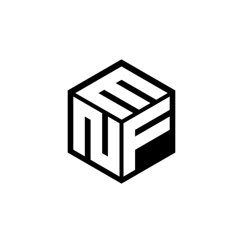 NFM letter logo design in illustration. Vector logo, calligraphy designs for logo, Poster, Invitation, etc.