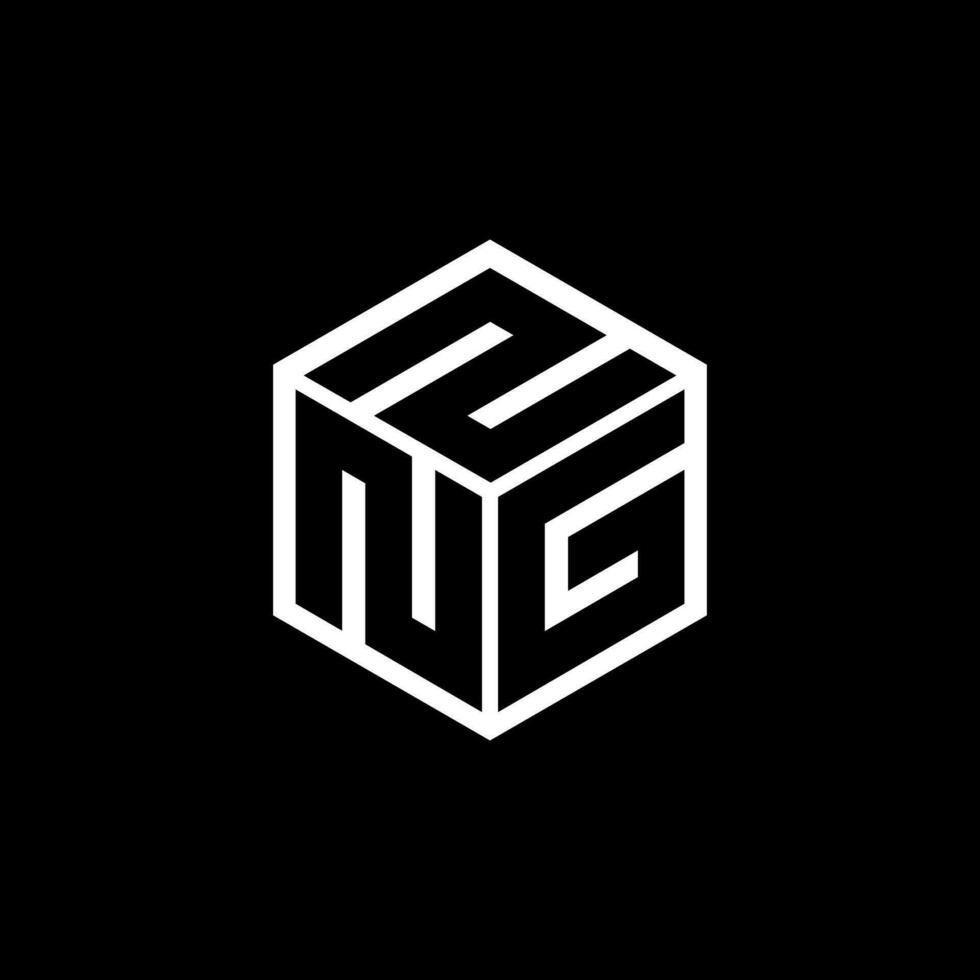 NGZ letter logo design in illustration. Vector logo, calligraphy designs for logo, Poster, Invitation, etc.