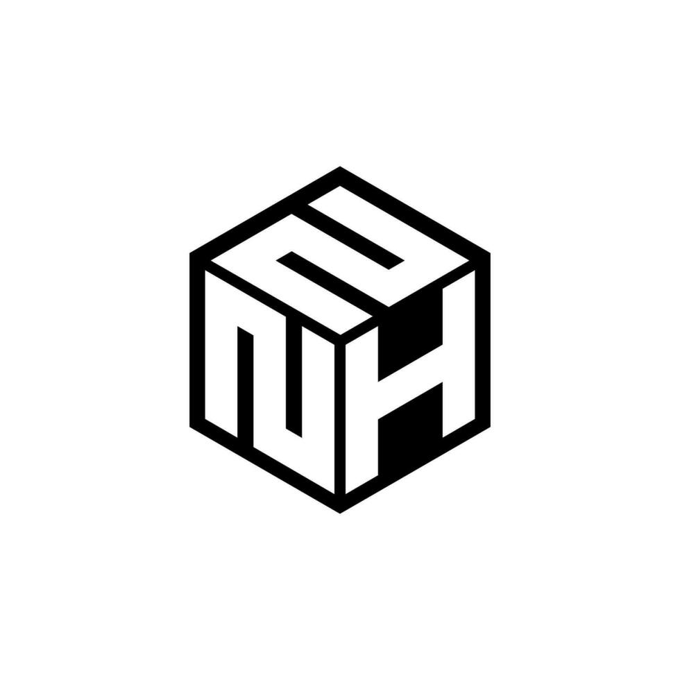 NHN letter logo design in illustration. Vector logo, calligraphy designs for logo, Poster, Invitation, etc.