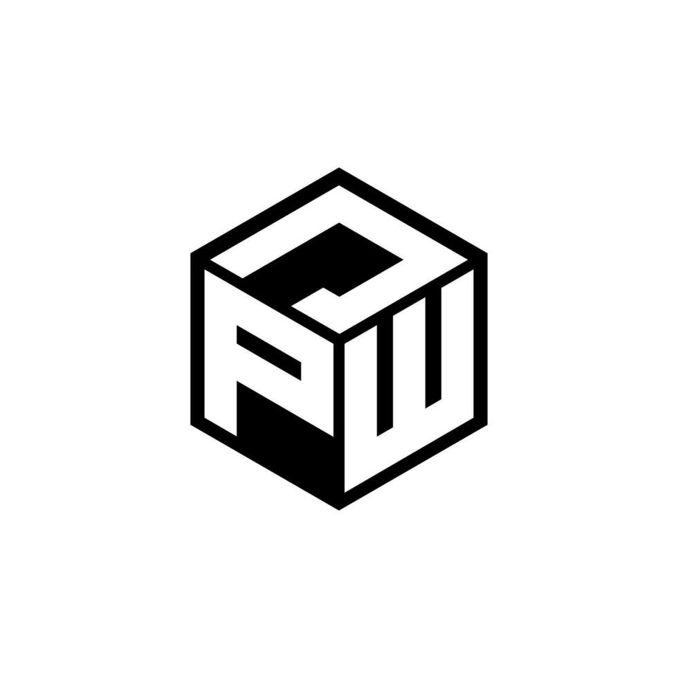 PWJ letter logo design in illustration. Vector logo, calligraphy designs for logo, Poster, Invitation, etc.