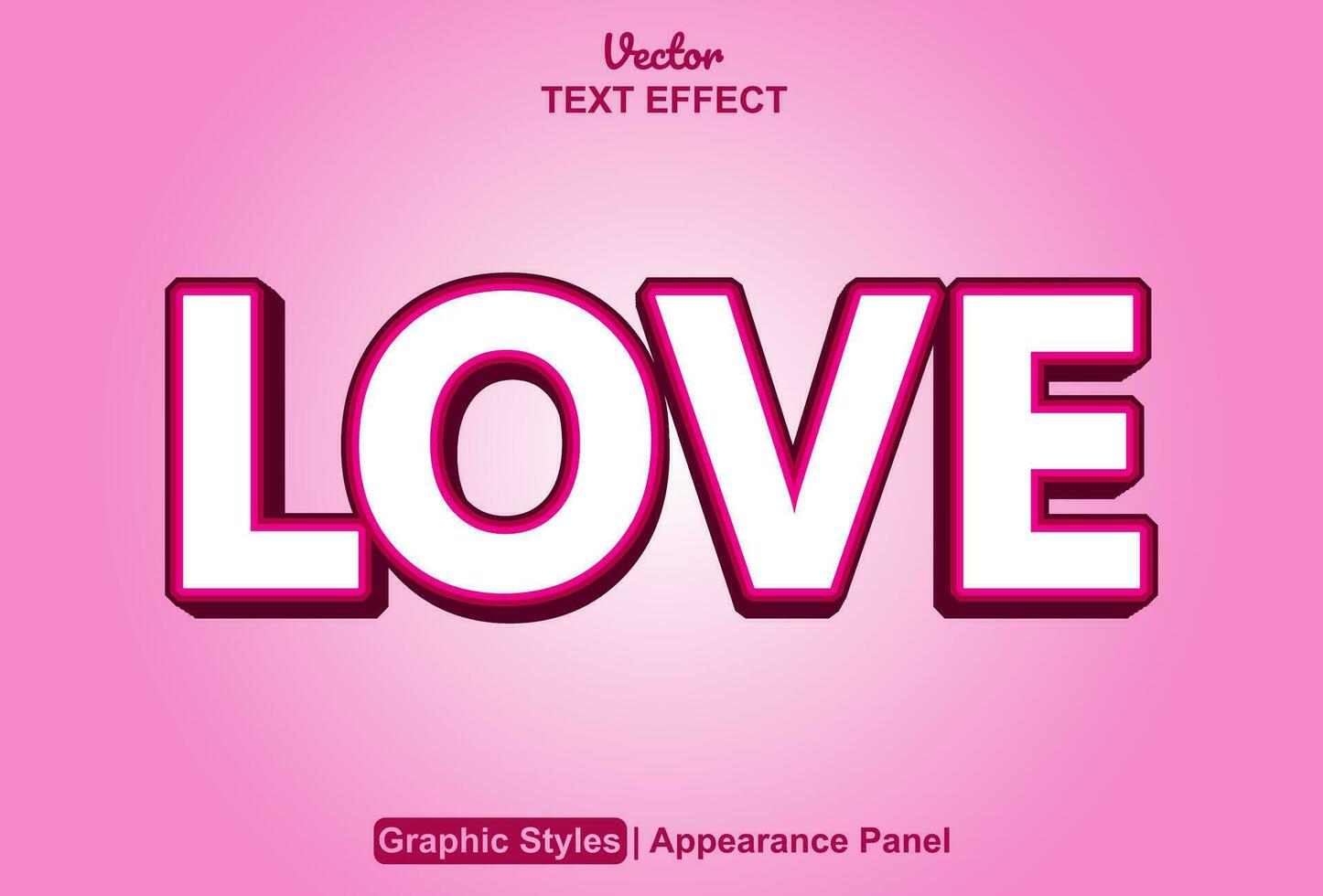 love text effect with orange graphic style and editable. vector