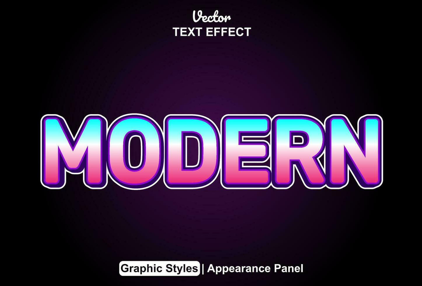 modern text effect with purple color graphic style and editable. vector
