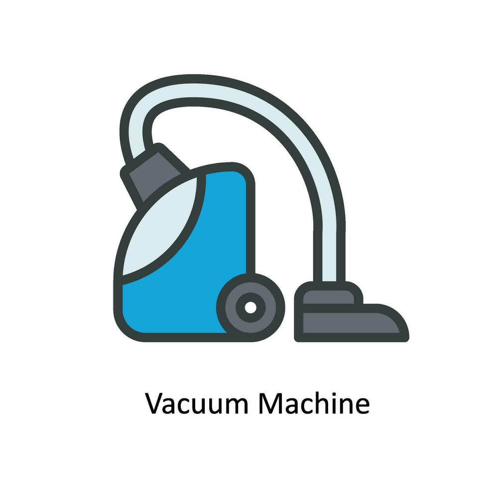 Vacuum Machine  Vector  Fill outline Icon Design illustration. Kitchen and home  Symbol on White background EPS 10 File