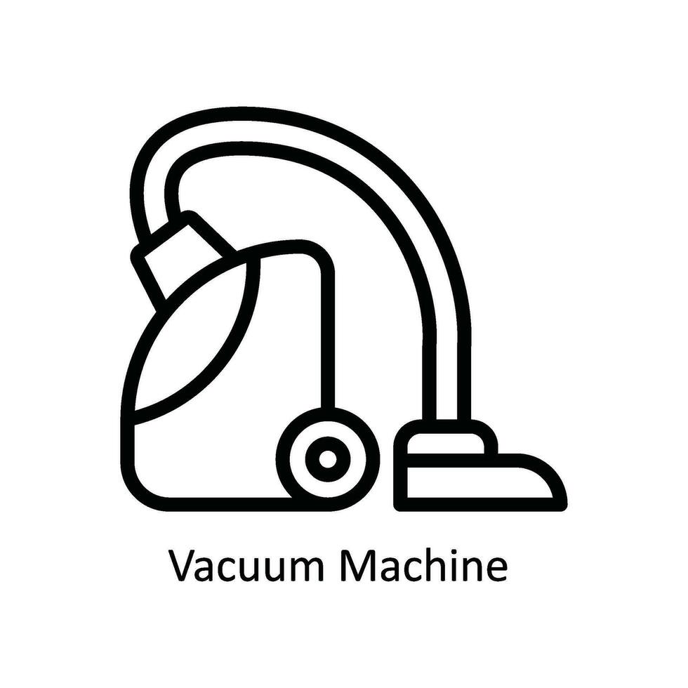 Vacuum Machine  Vector   outline Icon Design illustration. Kitchen and home  Symbol on White background EPS 10 File