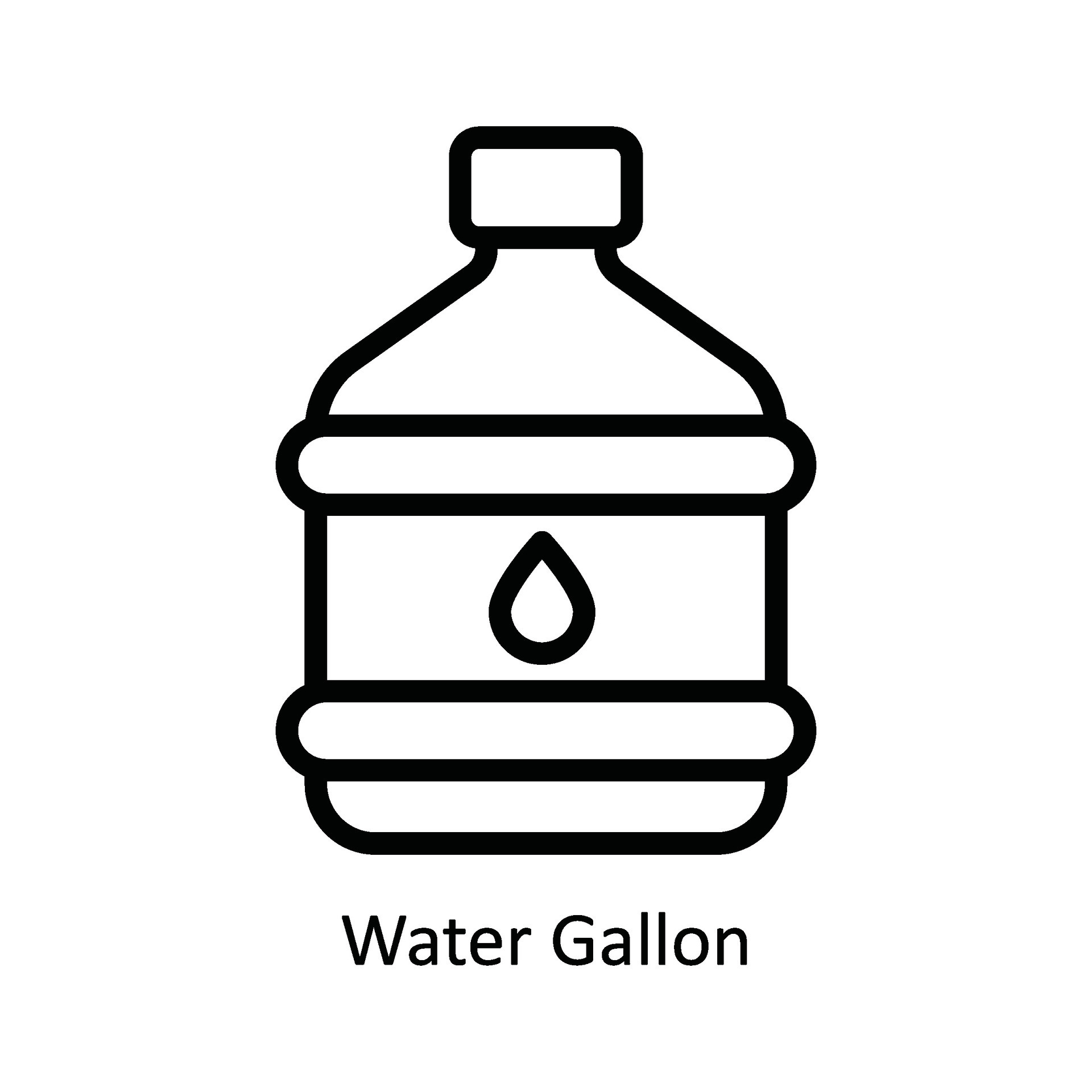 Water Gallon Vector Outline Icon Design Illustration Kitchen And Home water-gallon-vector-outline-icon-design-illustration-kitchen-and-home