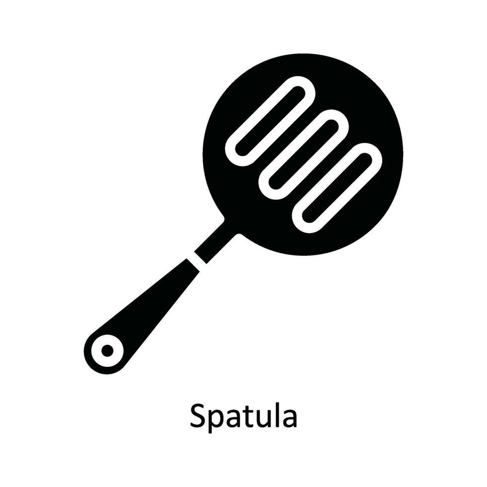 espátula vector sólido icono diseño ilustración. cocina y hogar símbolo en blanco antecedentes eps 10 archivo