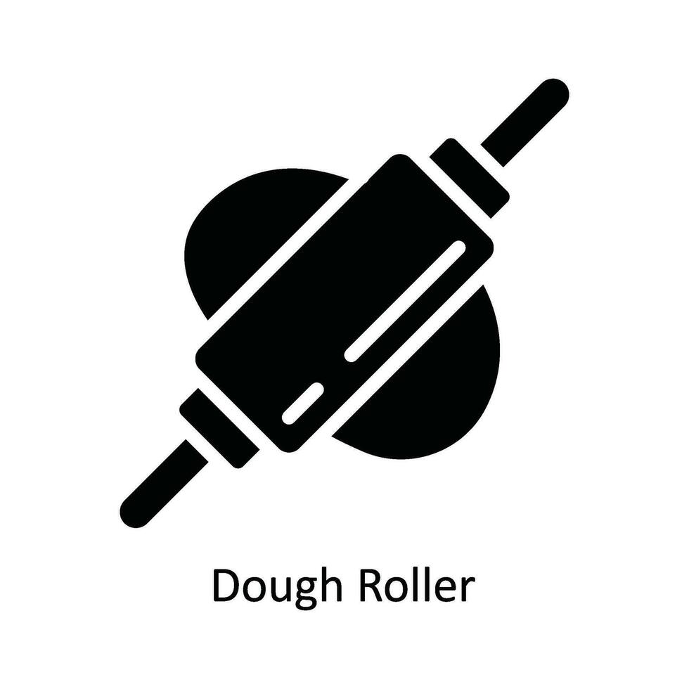 Dough Roller  Vector   solid Icon Design illustration. Kitchen and home  Symbol on White background EPS 10 File