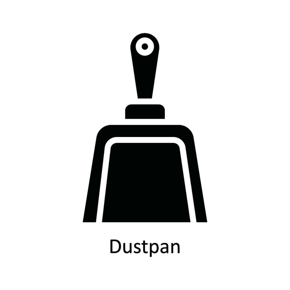 Dustpan Vector   solid Icon Design illustration. Kitchen and home  Symbol on White background EPS 10 File