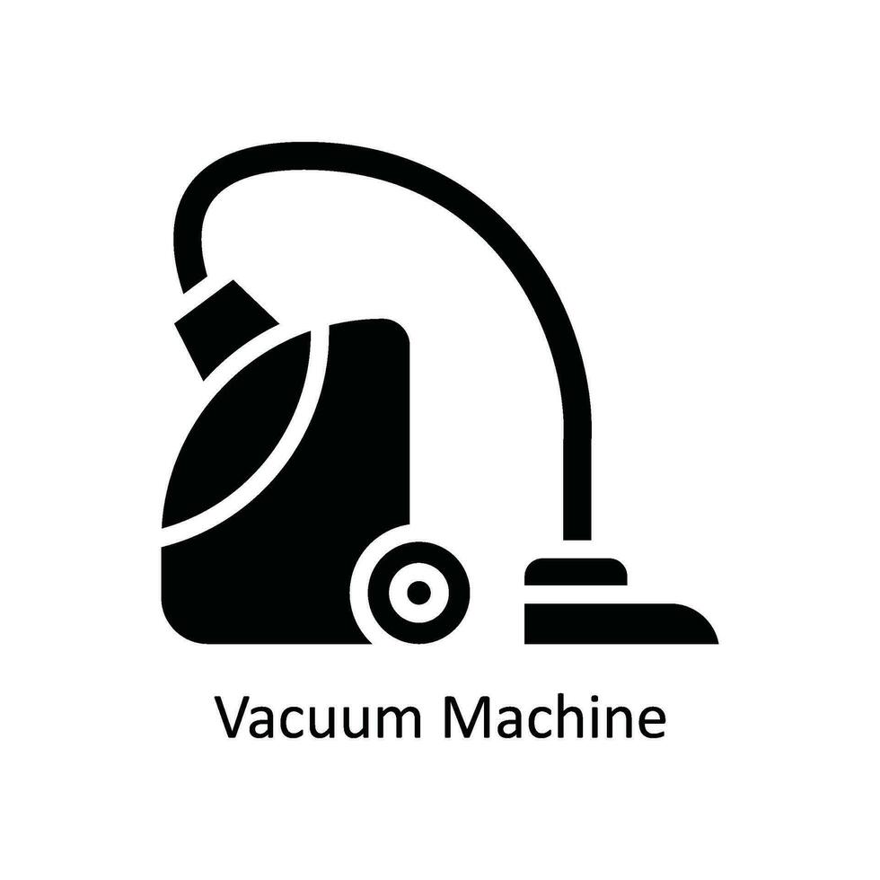 Vacuum Machine  Vector   solid Icon Design illustration. Kitchen and home  Symbol on White background EPS 10 File