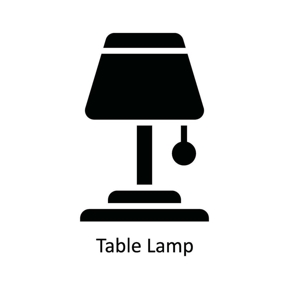 Table Lamp Vector   solid Icon Design illustration. Kitchen and home  Symbol on White background EPS 10 File