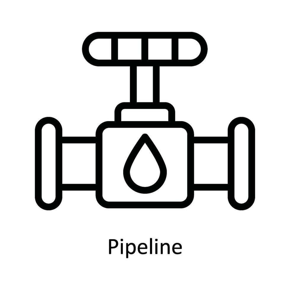 Pipeline Vector  outline Icon Design illustration. Nature and ecology Symbol on White background EPS 10 File