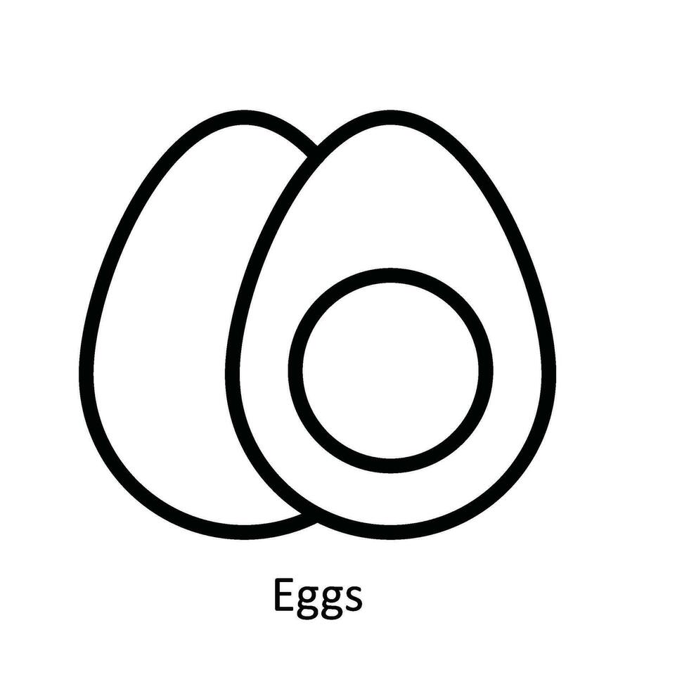 huevos vector contorno icono diseño ilustración. naturaleza y ecología símbolo en blanco antecedentes eps 10 archivo