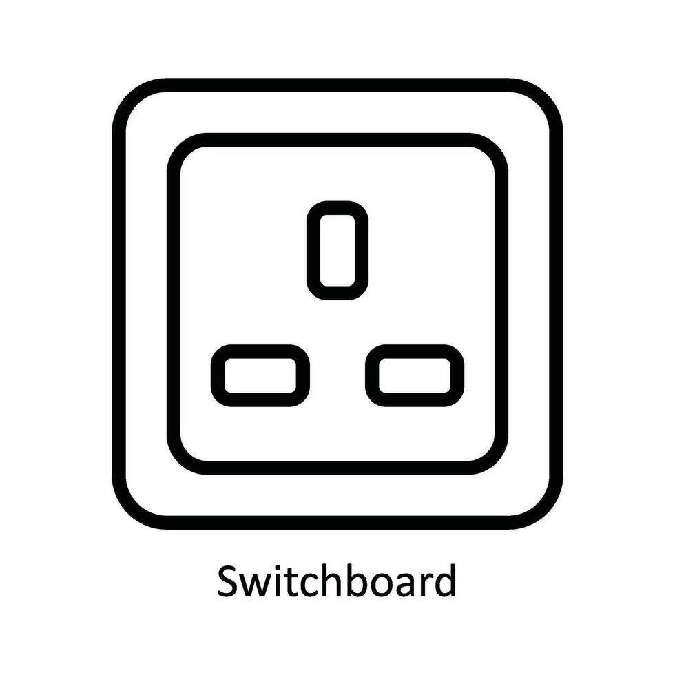 Switchboard Vector  outline Icon Design illustration. Nature and ecology Symbol on White background EPS 10 File