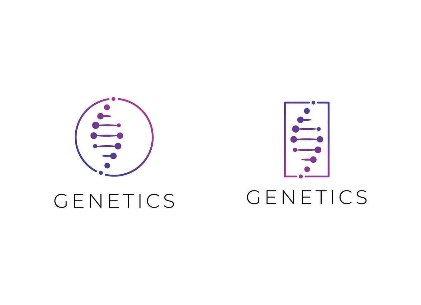 DNA logo design template icon for science technology vector