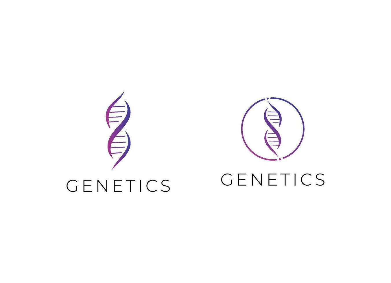 DNA logo design template icon for science technology vector