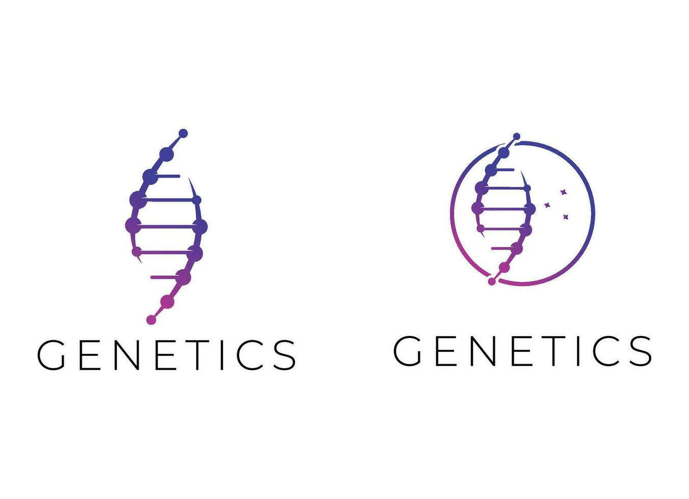 DNA logo design template icon for science technology vector