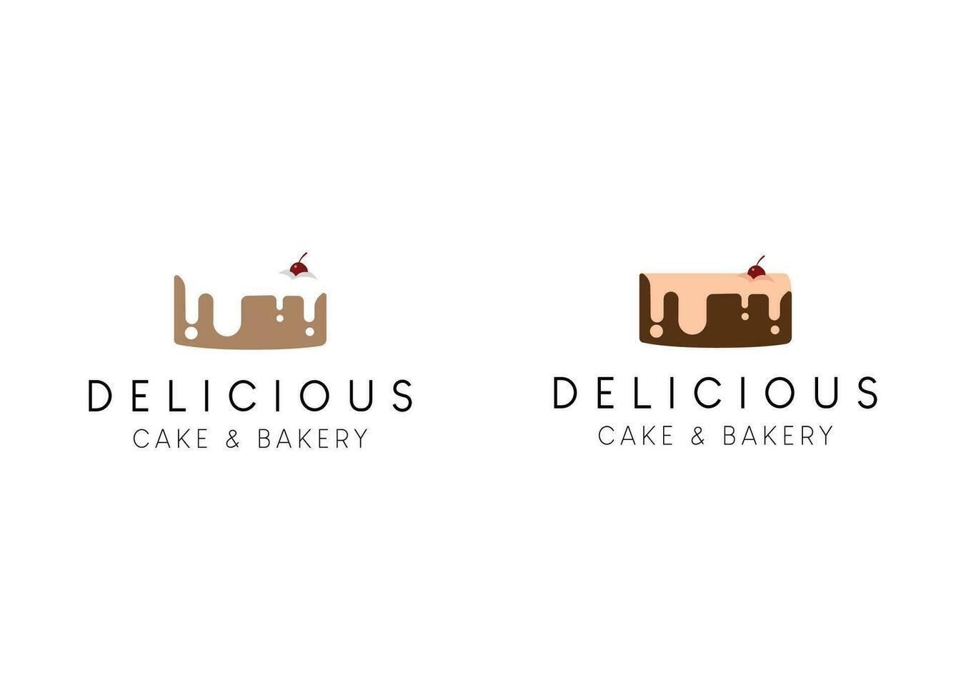 pastel dulce logo cupcake logo icono vector