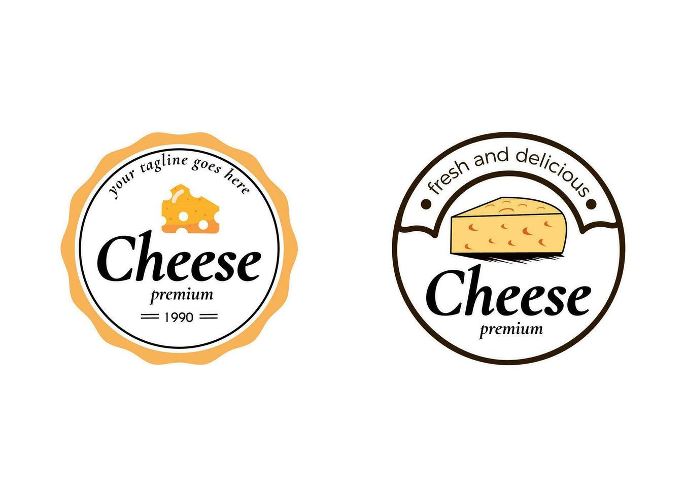 Pie cake logo for bakery, bread, ang cake shop design vector. vector
