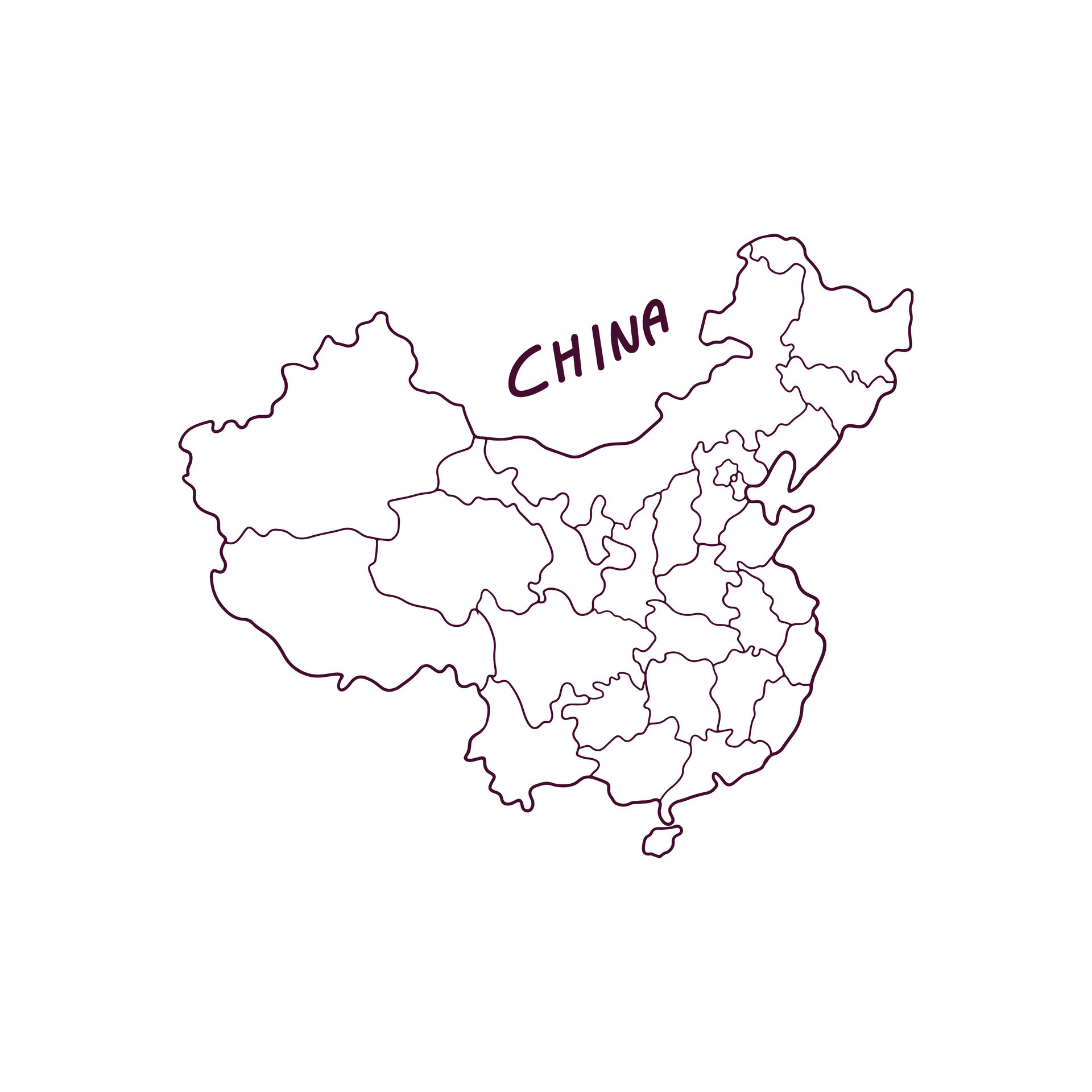 Hand Drawn Doodle Map Of China Vector Illustration 26149648 Vector Art Hand Drawn Doodle Map Of China Vector Illustration 26149648 Vector Art