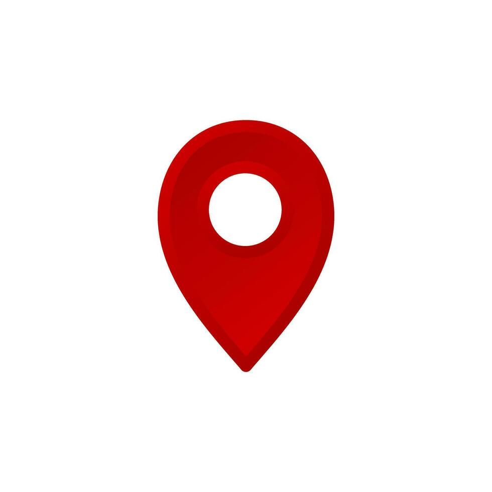Red Pin Location Icon Vector