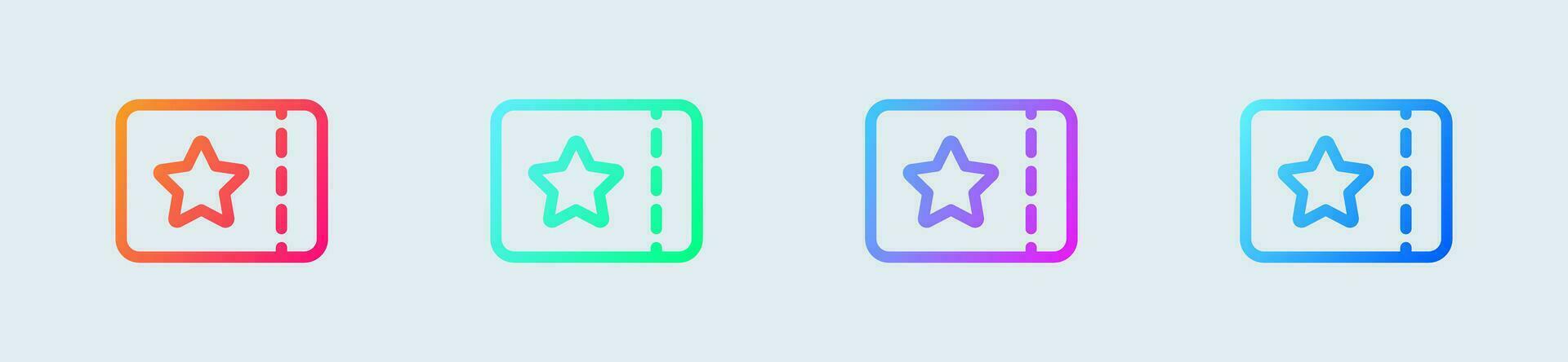 Premium line icon in gradient colors. VIP member signs vector illustration.