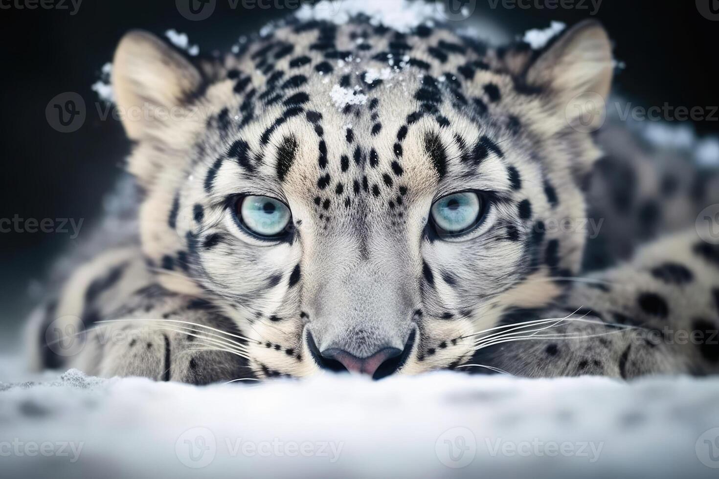 A close up portrait of mesmerizing leopard photography created with generative AI technology photo