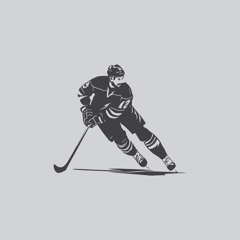 hockey jugador silueta nhl Deportes juego vector conjunto diseño
