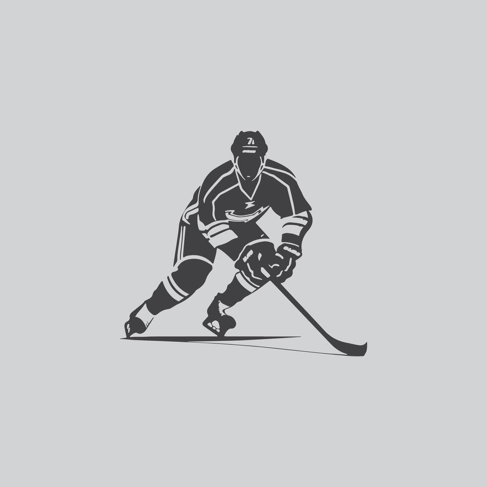 hockey jugador silueta nhl Deportes juego vector conjunto diseño