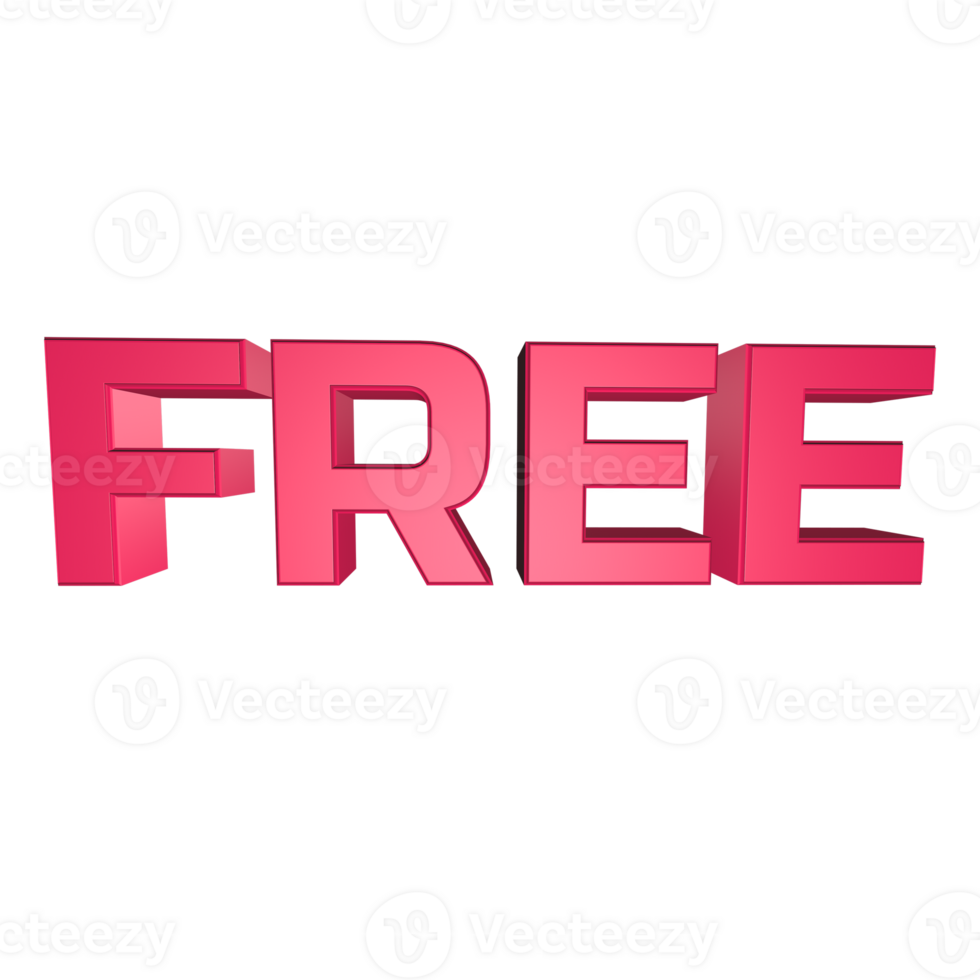 Free 3d text rendering for sale and marketing png
