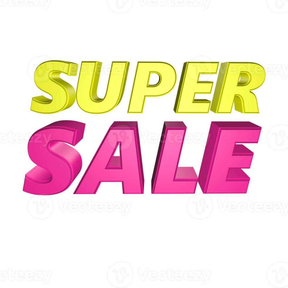 Super Sale 3d text rendering for sale and marketing png
