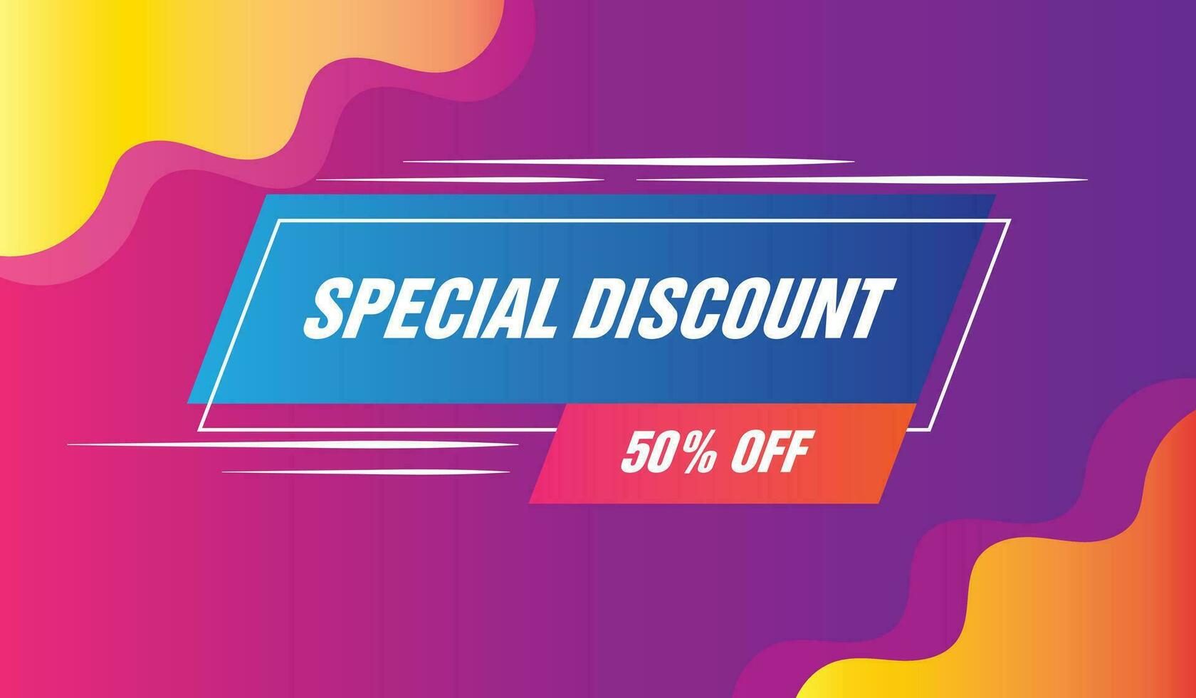 Special Discount Banner design with gradient style and line elements ...