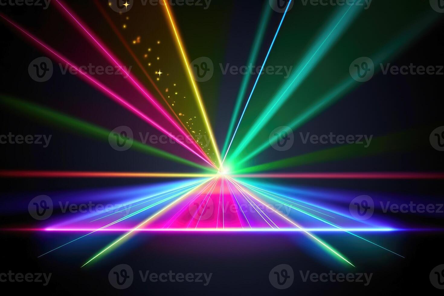 Abstract laser light background created with technology. photo