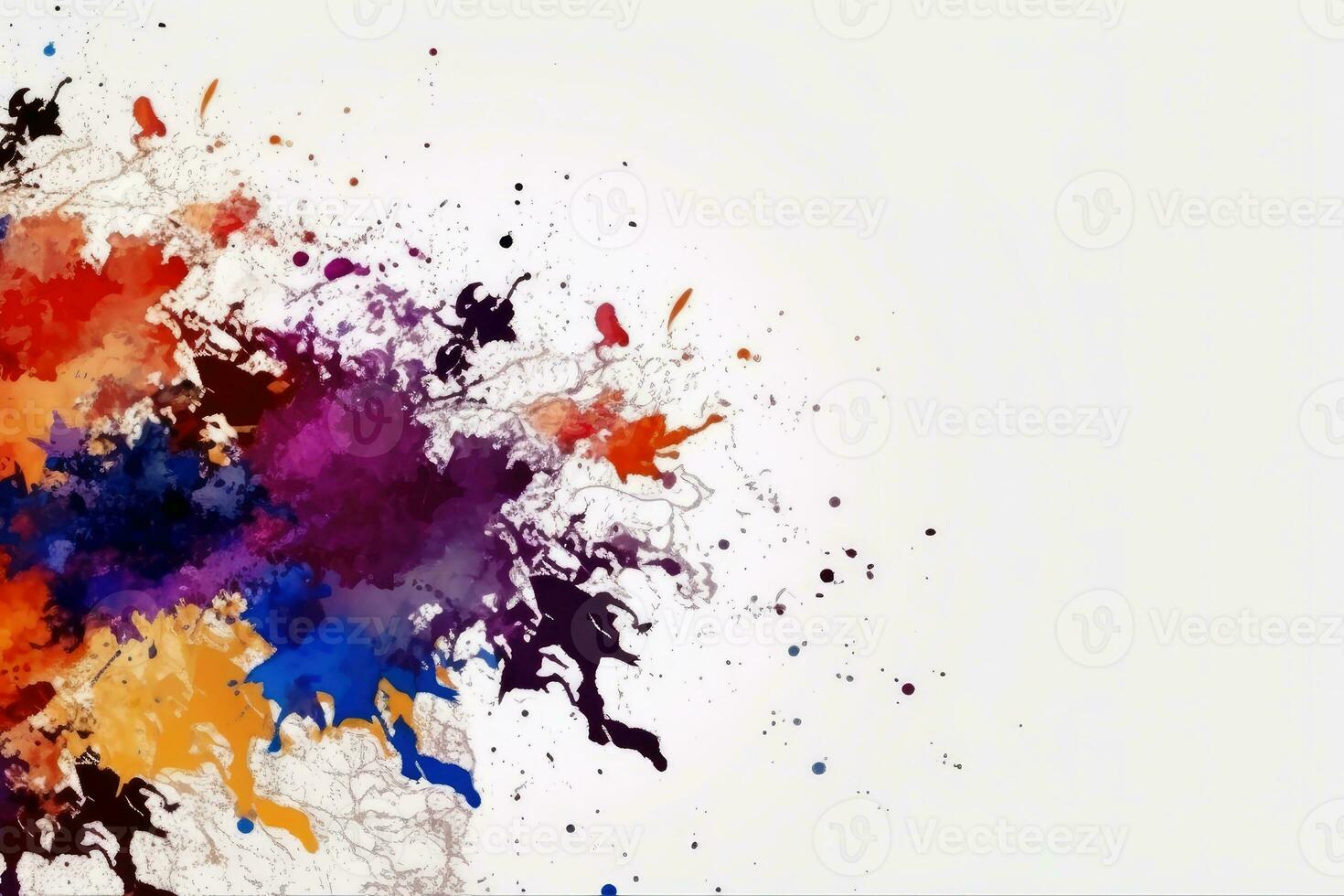 Abstract Paint splashes background created with generative AI technology. photo