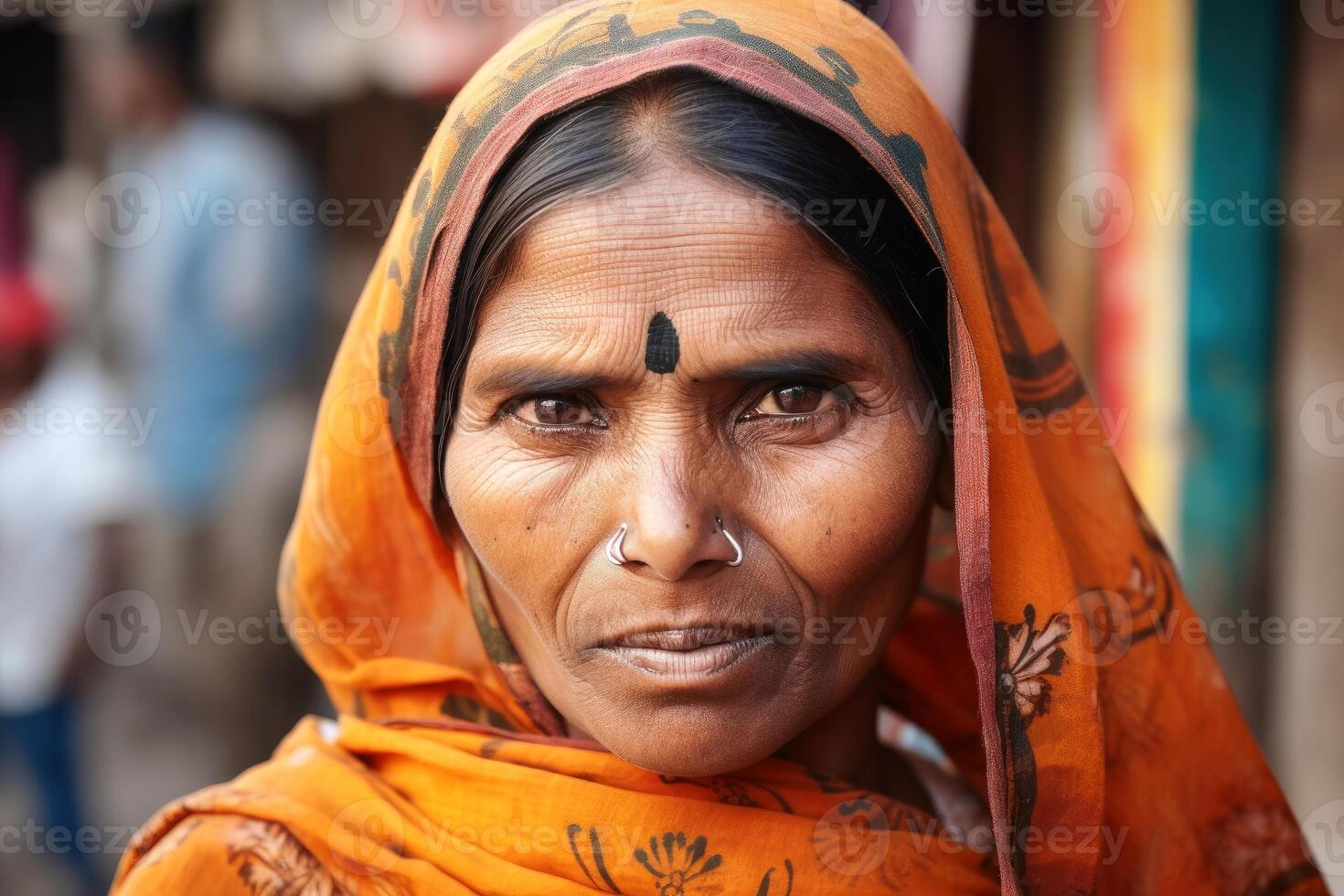 An indian woman portrait created with technology. photo
