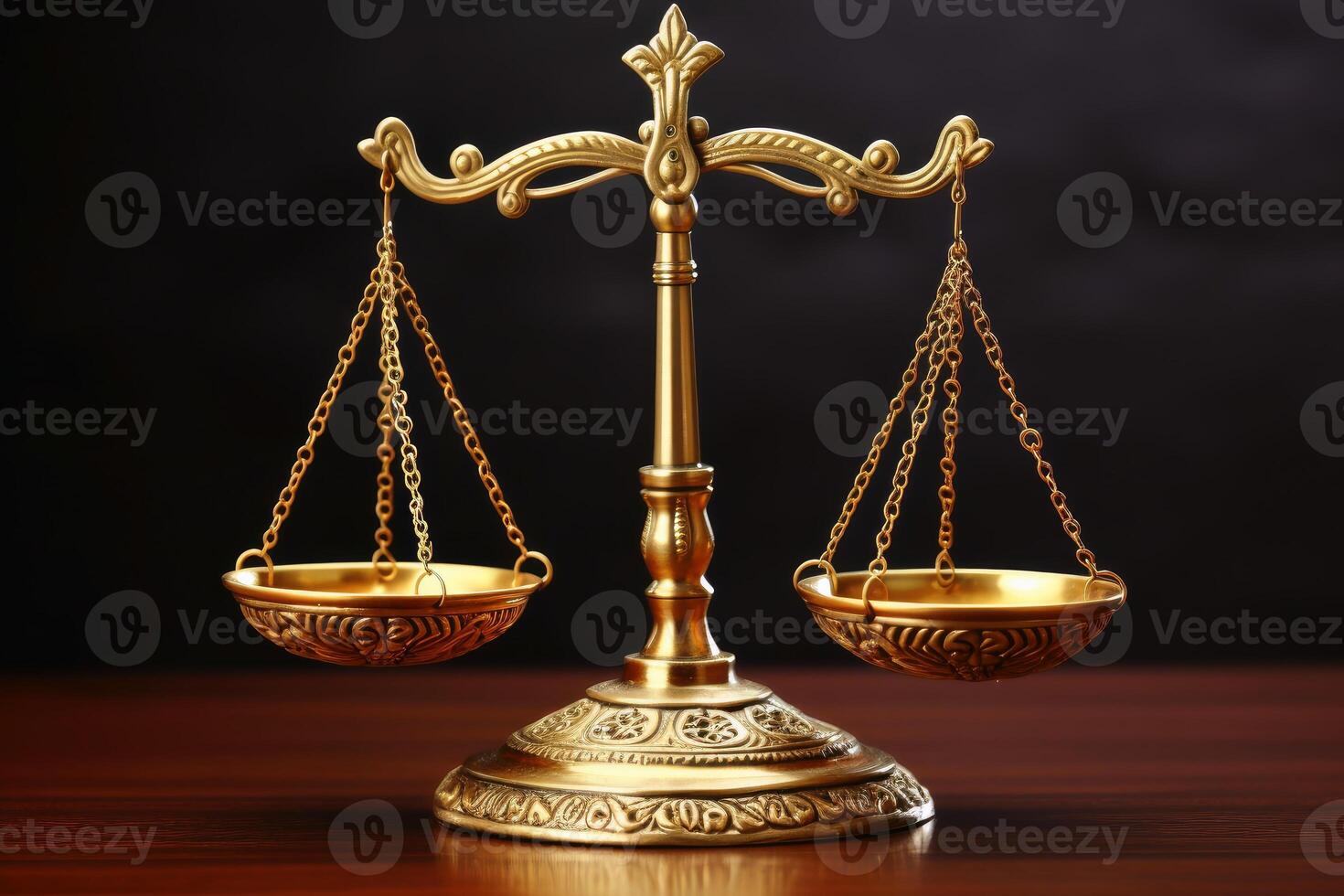 The scales of justicia created with technology. photo