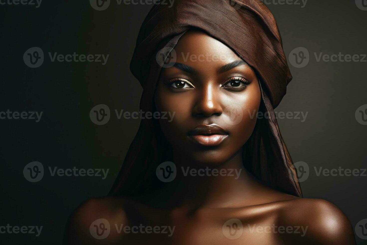 un hermosa negro mujer retrato creado con generativo ai tecnología. foto