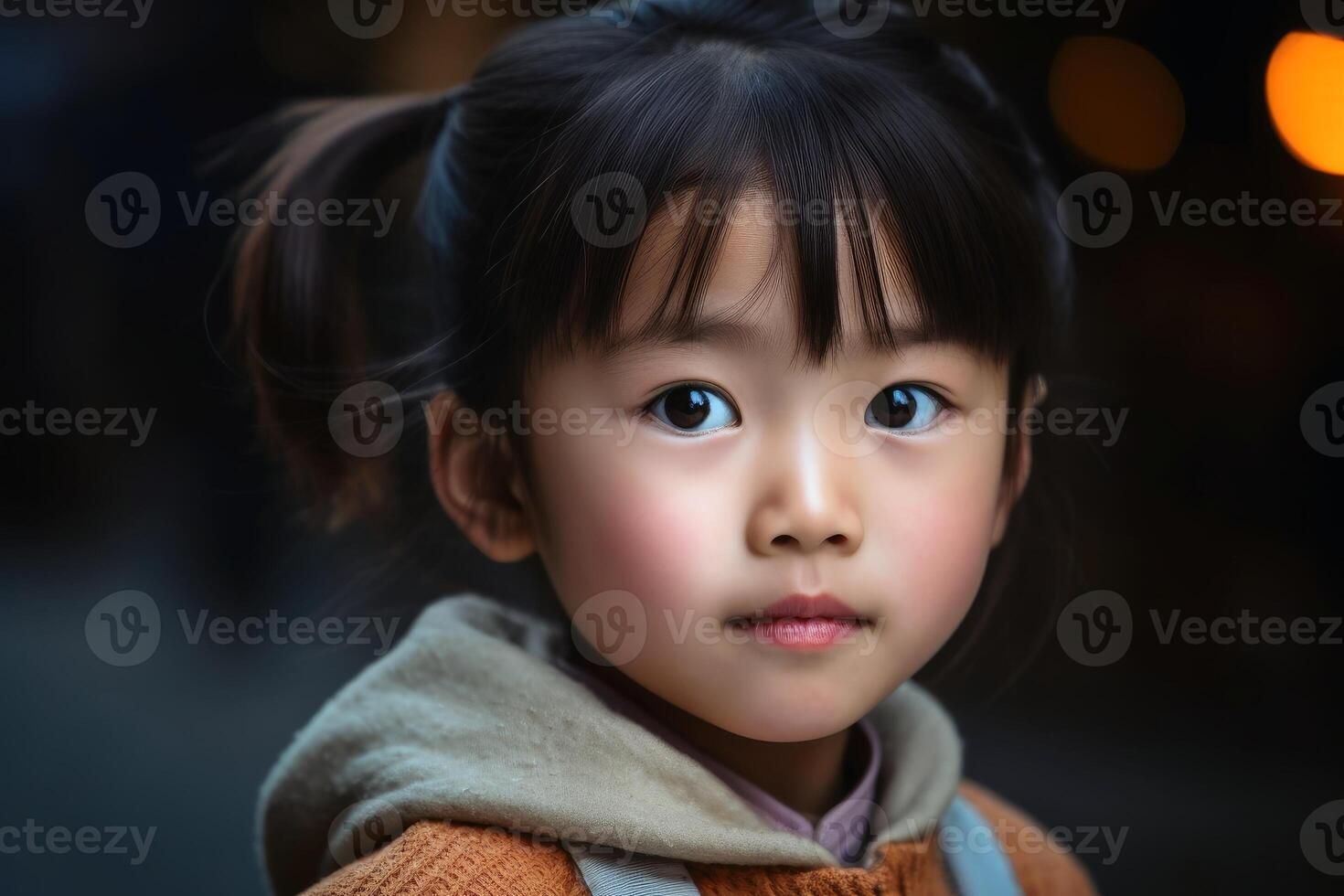 A chinese child portrait created with technology. photo