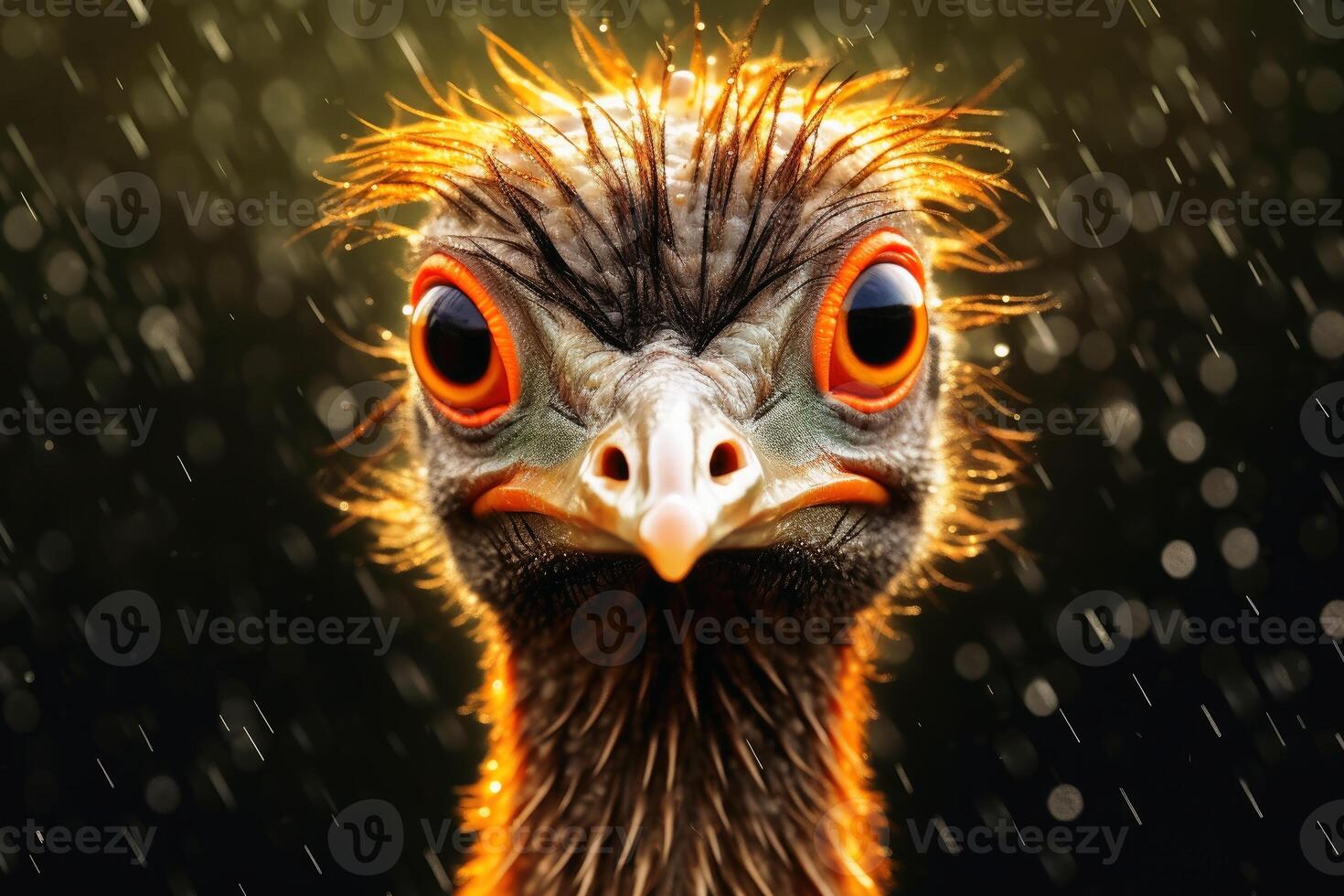 Mesmerizing bird portrait photography created with technology. photo