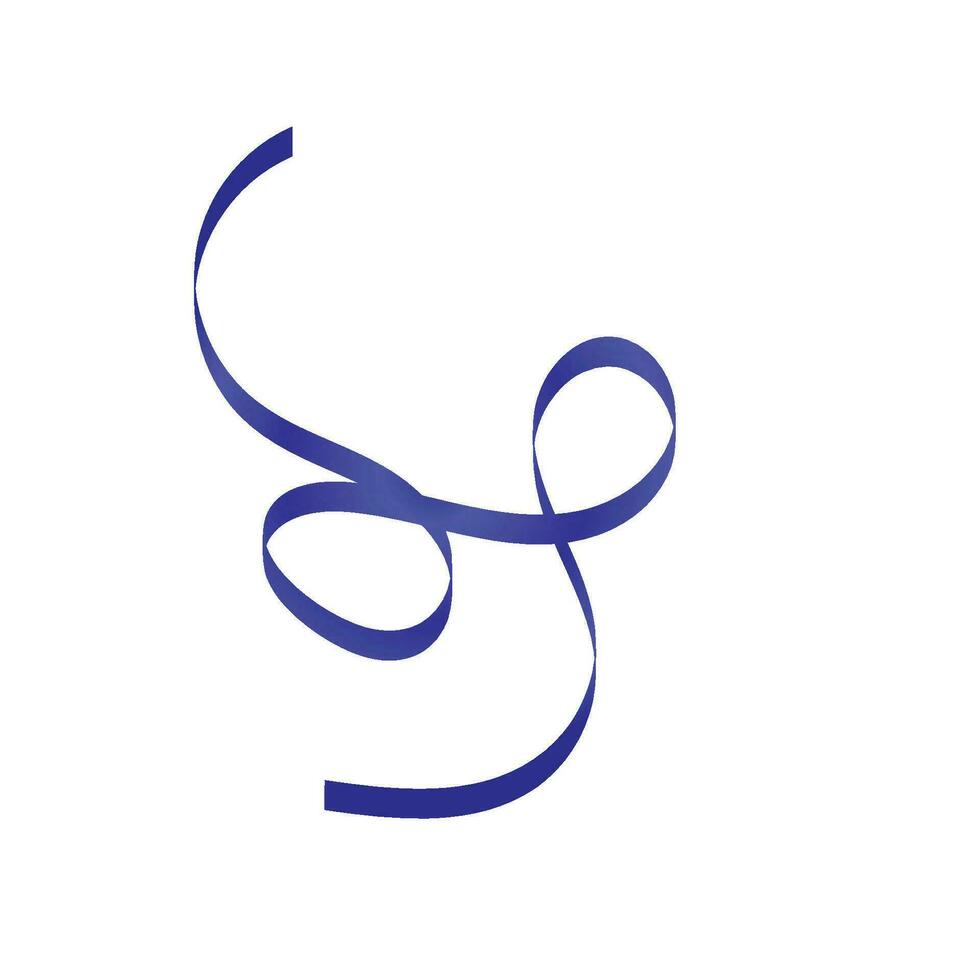 Spiral Blue Ribbon vector