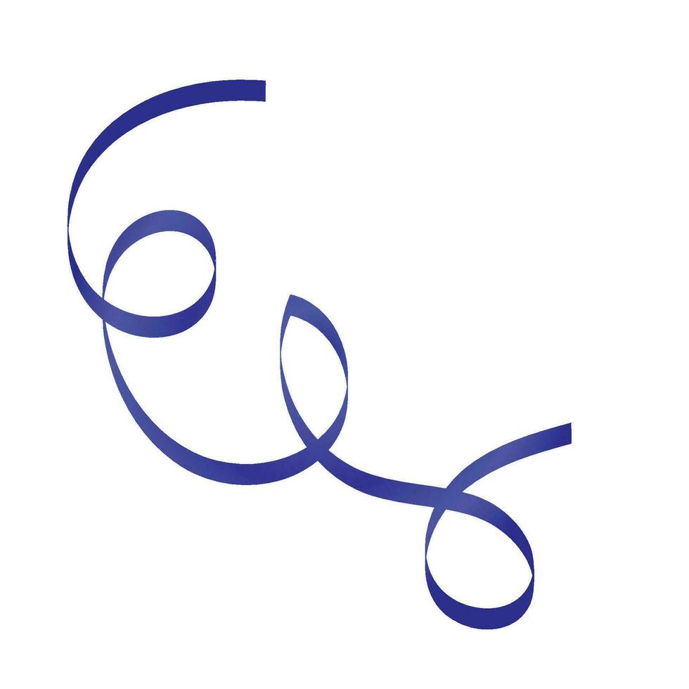 Spiral Blue Ribbon vector