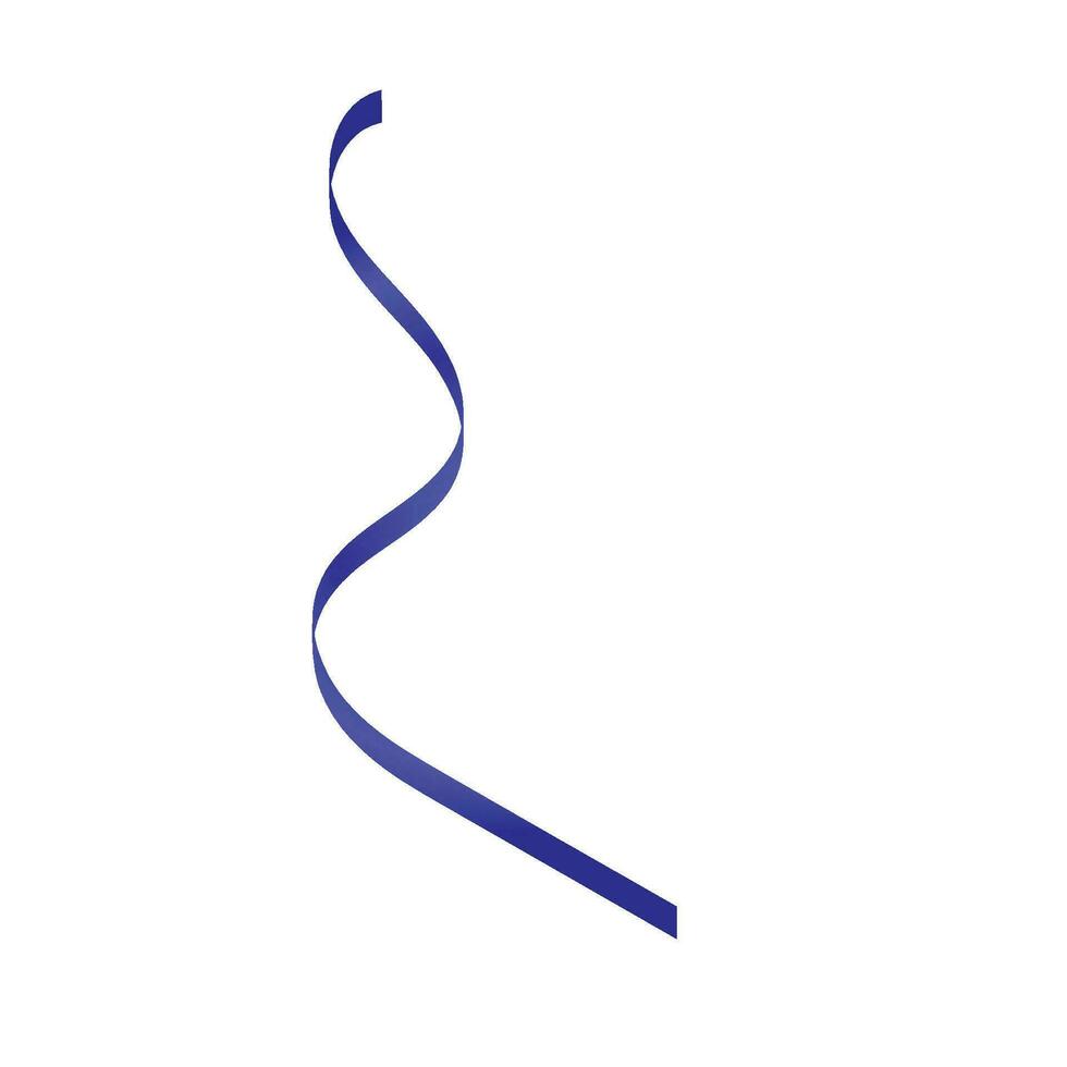 Spiral Blue Ribbon vector