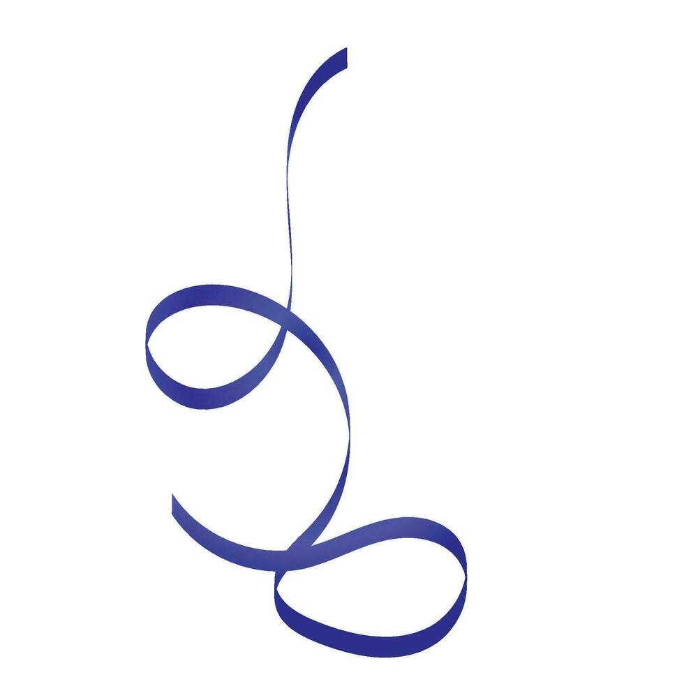 Spiral Blue Ribbon vector