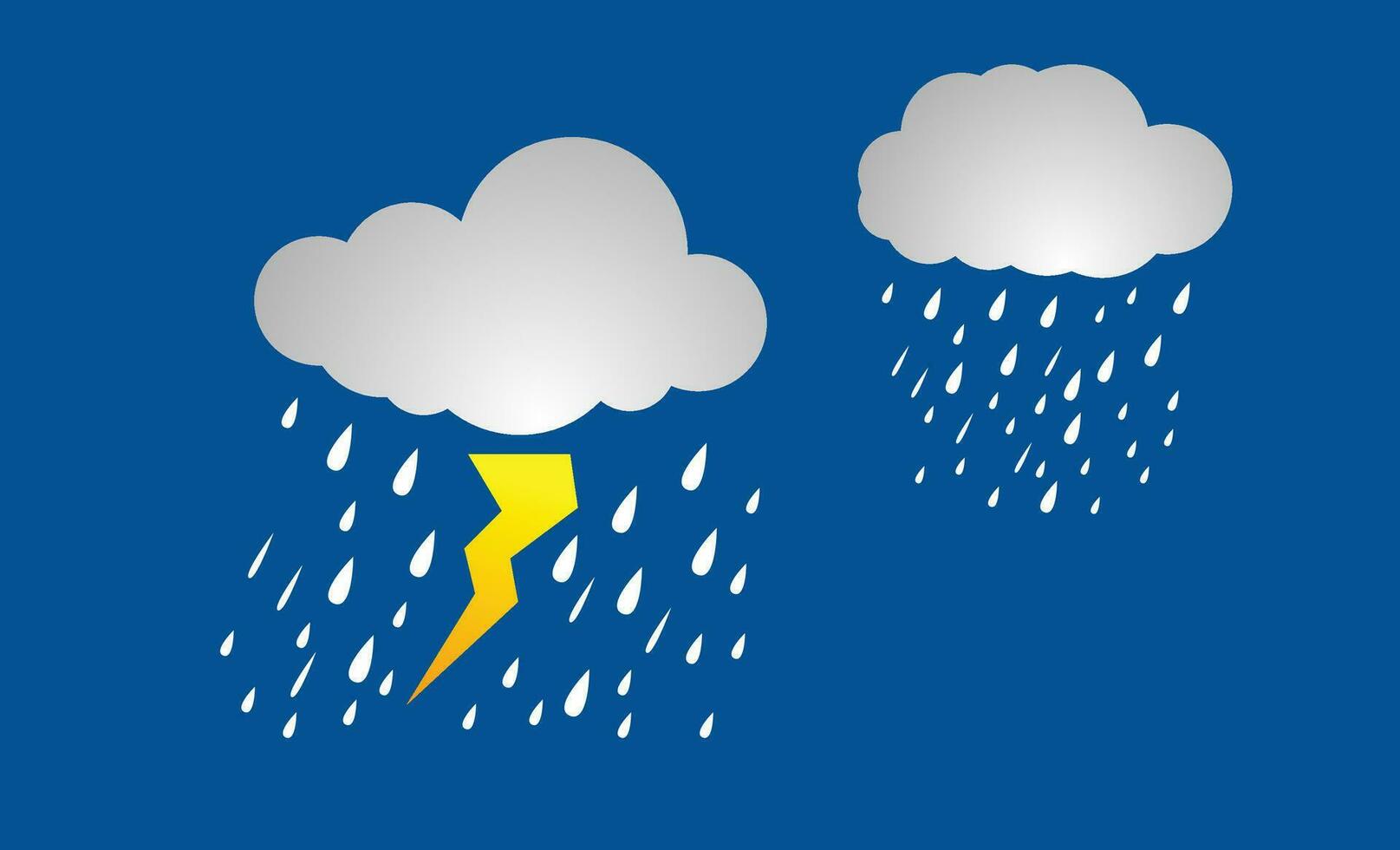 Heavy rain in dark sky vector