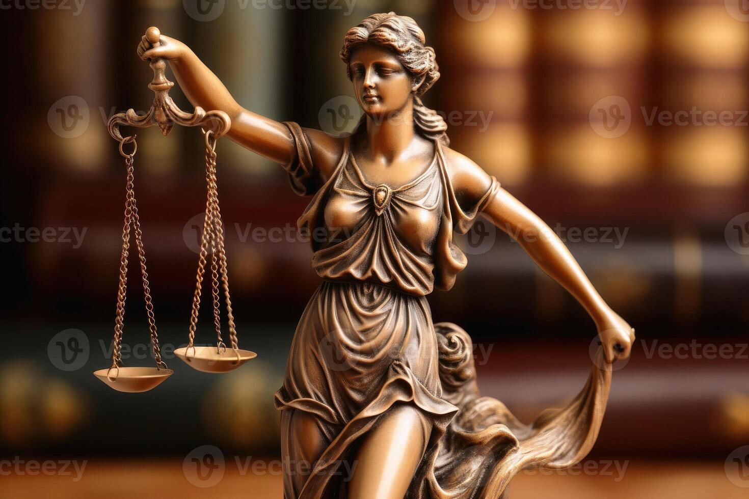 The scales of justicia created with technology. photo