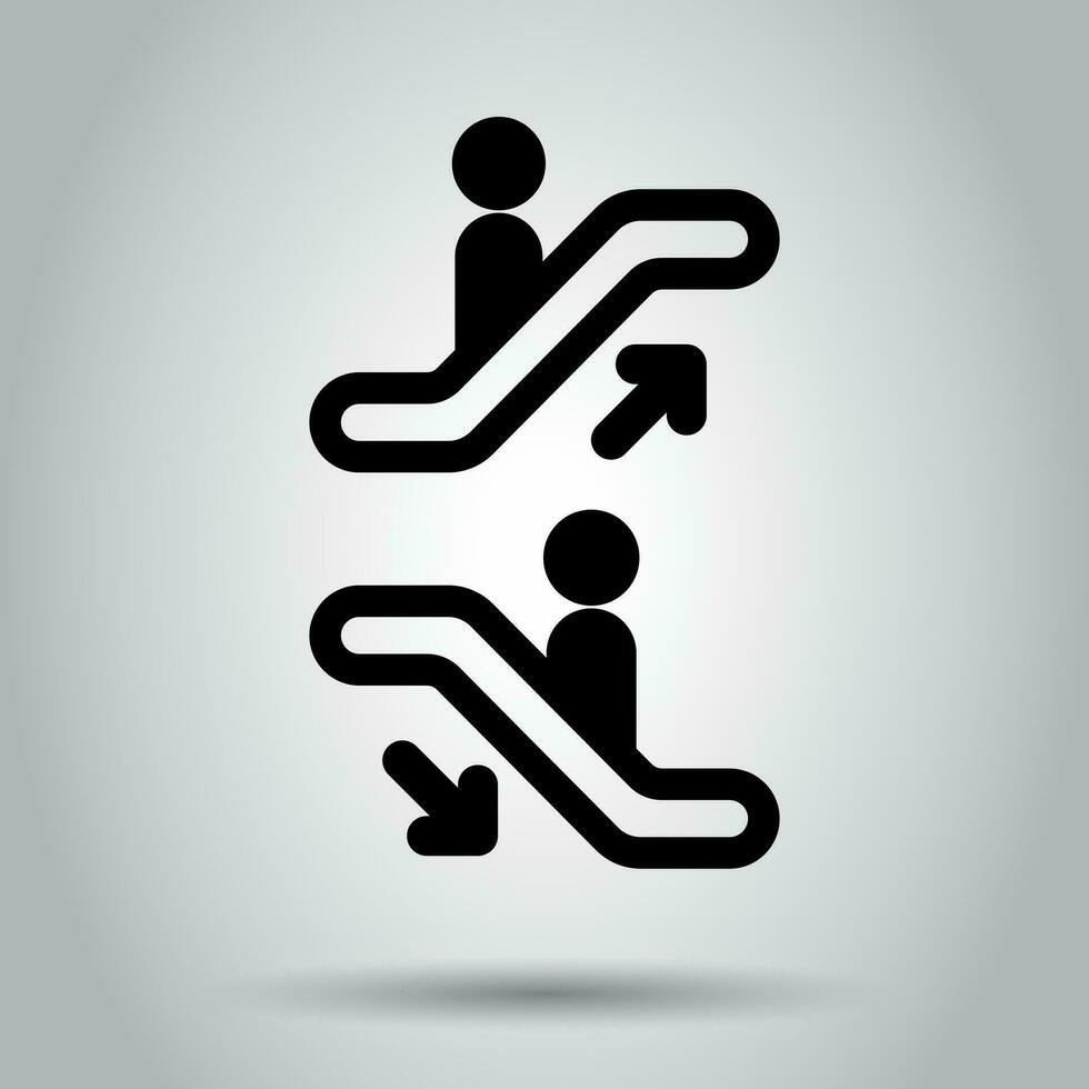 Escalator elevator icon. Vector illustration. Business concept escalator pictogram.