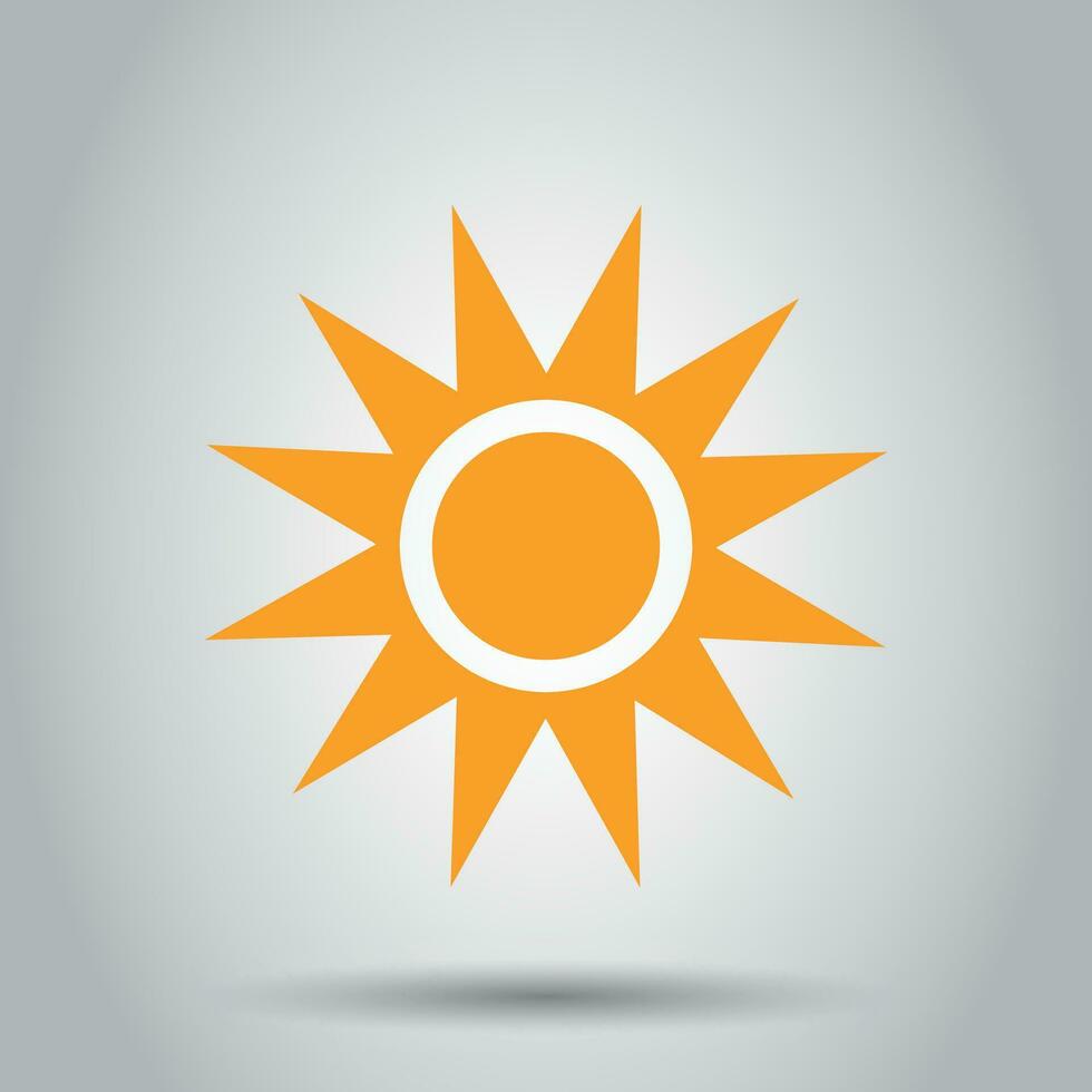 Sun vector icon. Summer sunshine illustration pictogram. Sun sunlight concept.